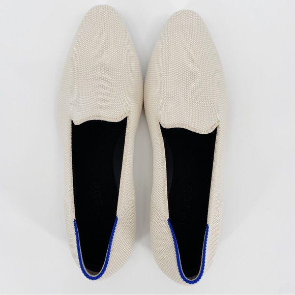 Rothy’s The Almond Loafer in Vanilla Bean Ballet Flat Mule Ivory Cream Neutral - Picture 3 of 7
